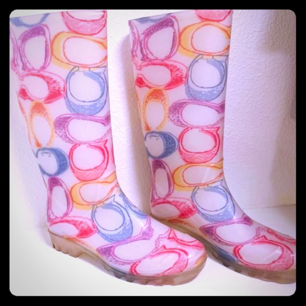 Coach rain boots size 7.5